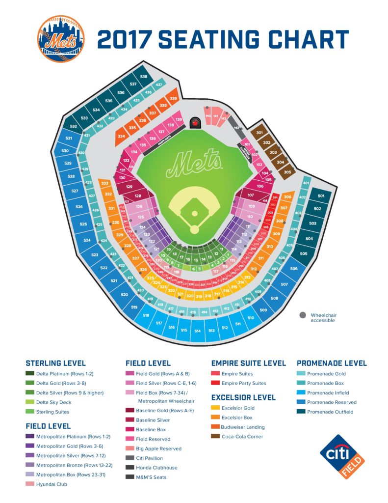 Map Of Citi Field Citi Field Seating Chart-Page-001 - Queens County Dental Societyqueens  County Dental Society